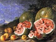 Luis Melendez Still Life with Watermelons and Apples, Museo del Prado, Madrid. oil